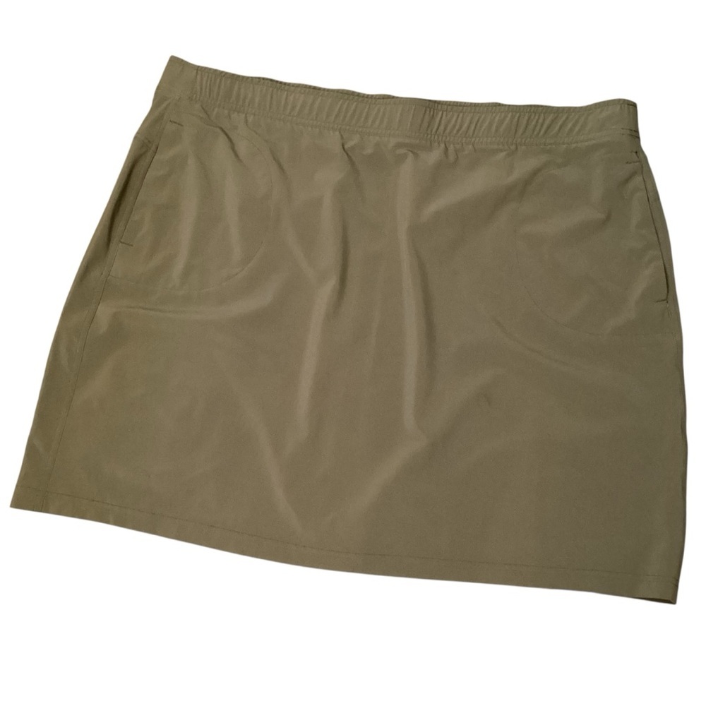 Eddie Bauer EscapeLite Pull On Skirt, Drab Olive - Size 2X‎